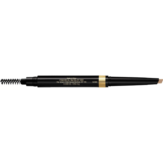 L'Oreal Paris triangular tip close-up highlighting precision edges for defined brows