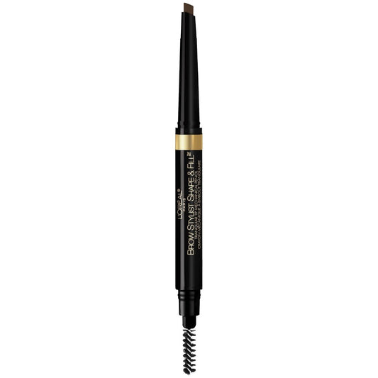 L'Oreal Paris pencil front packaging showing compact brow tool benefits