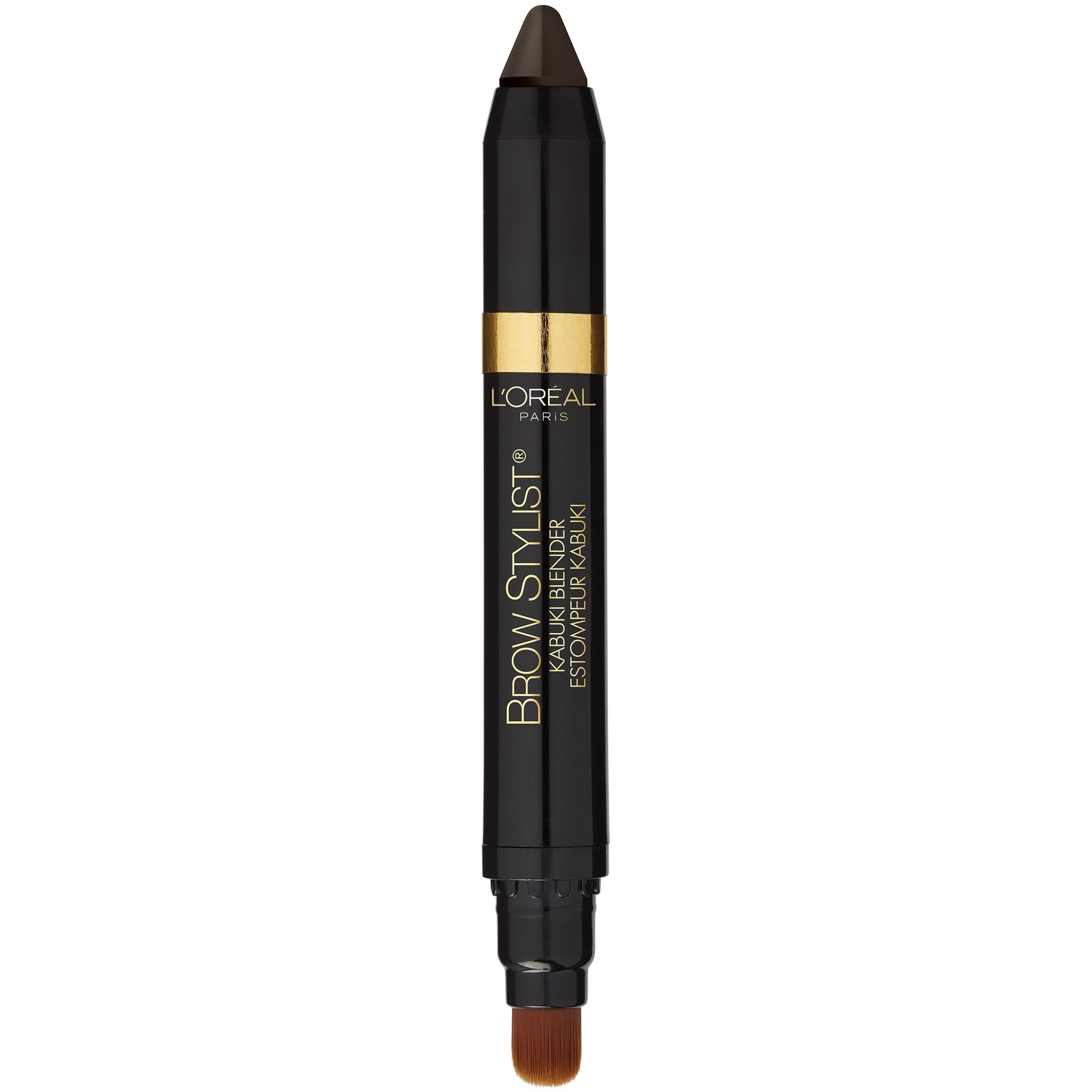 L'Oreal Paris brow crayon in use on eyebrow showing natural fuller look