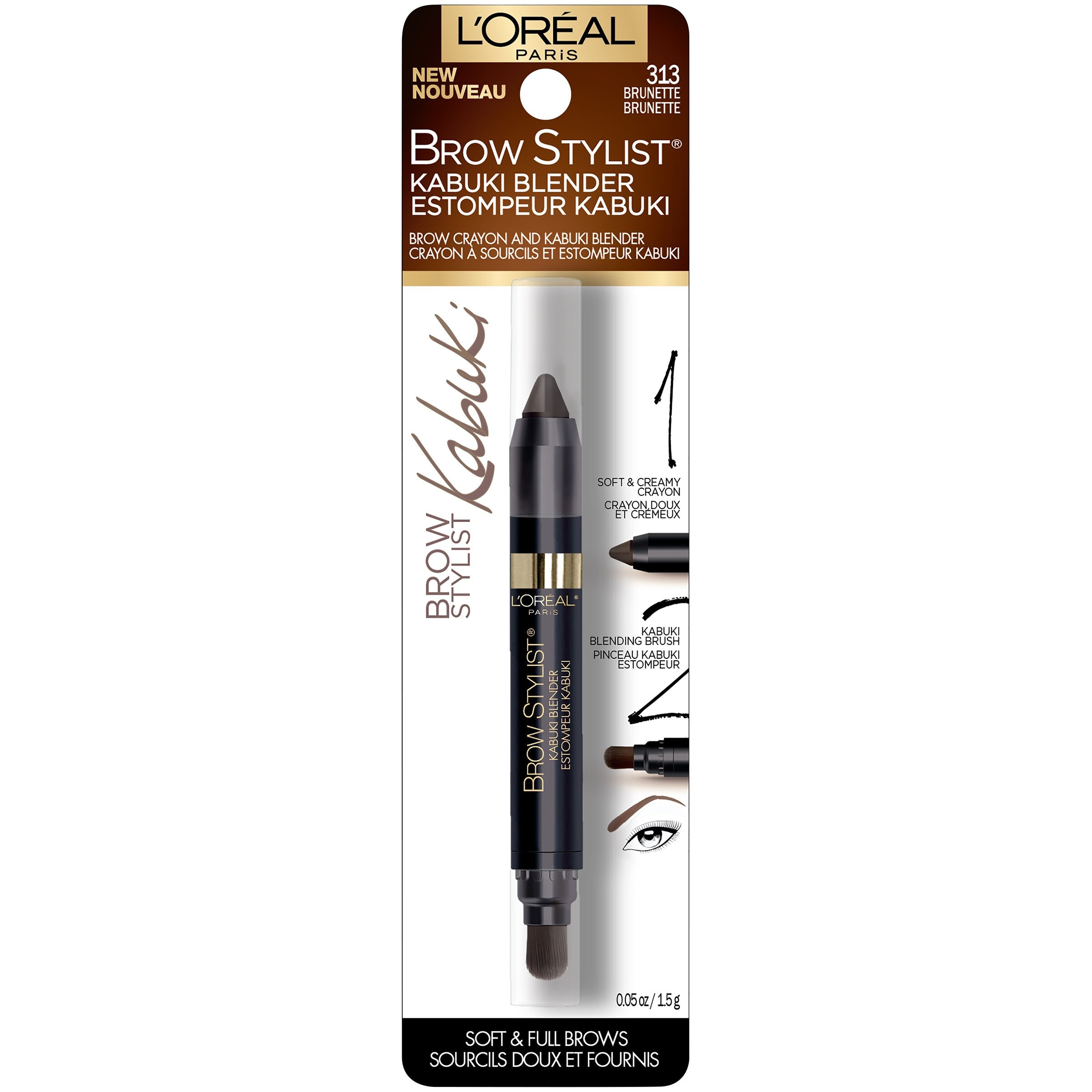 L'Oreal Paris crayon tip texture close-up illustrating creamy glide and precision