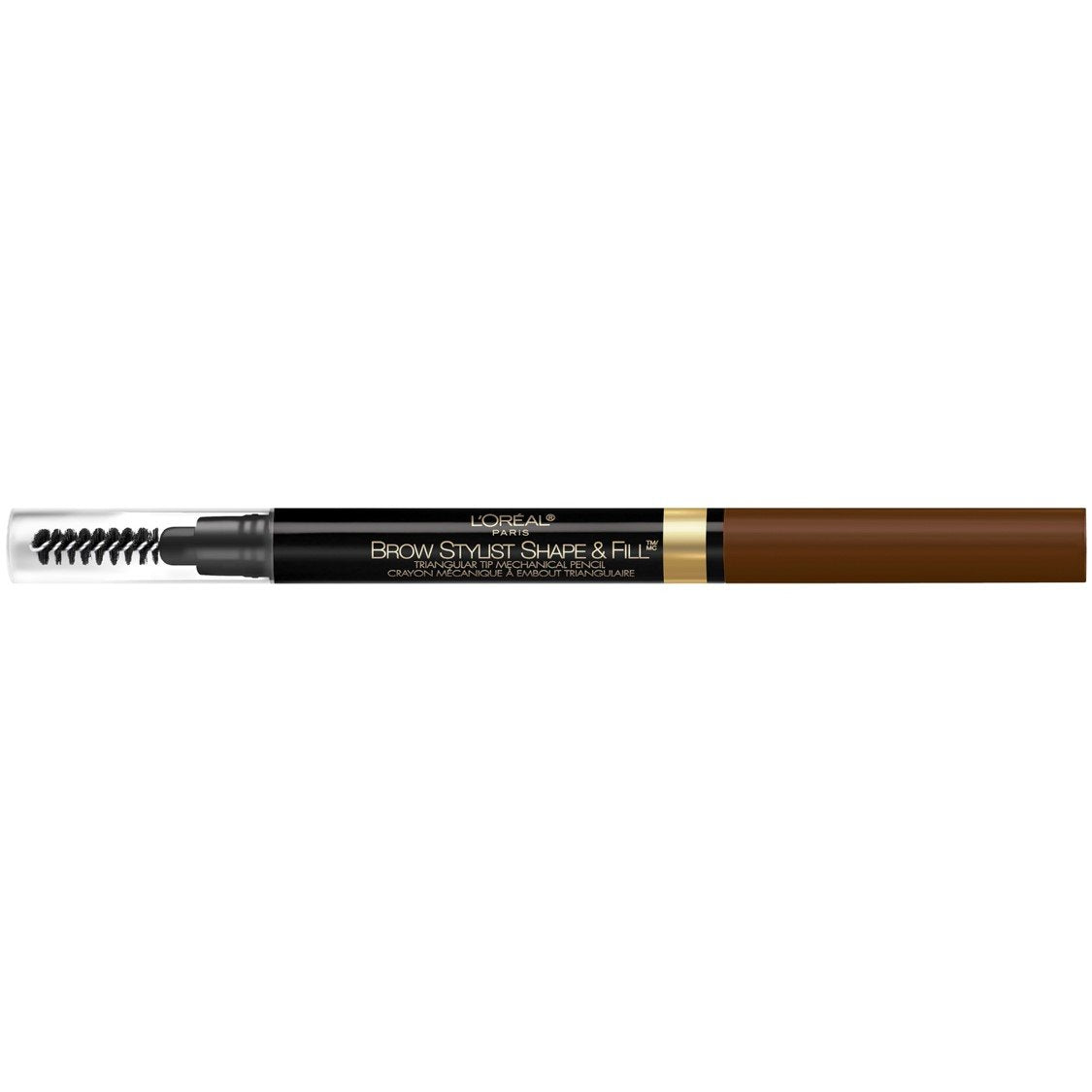 L'Oreal Paris close-up of the triangular pencil tip for precise hair-like strokes