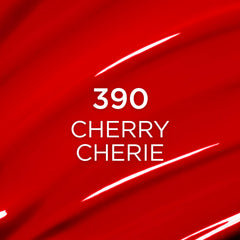 L'Oreal Paris Cherry Cherie swiped on lips showing hydrated, plumper-looking benefit