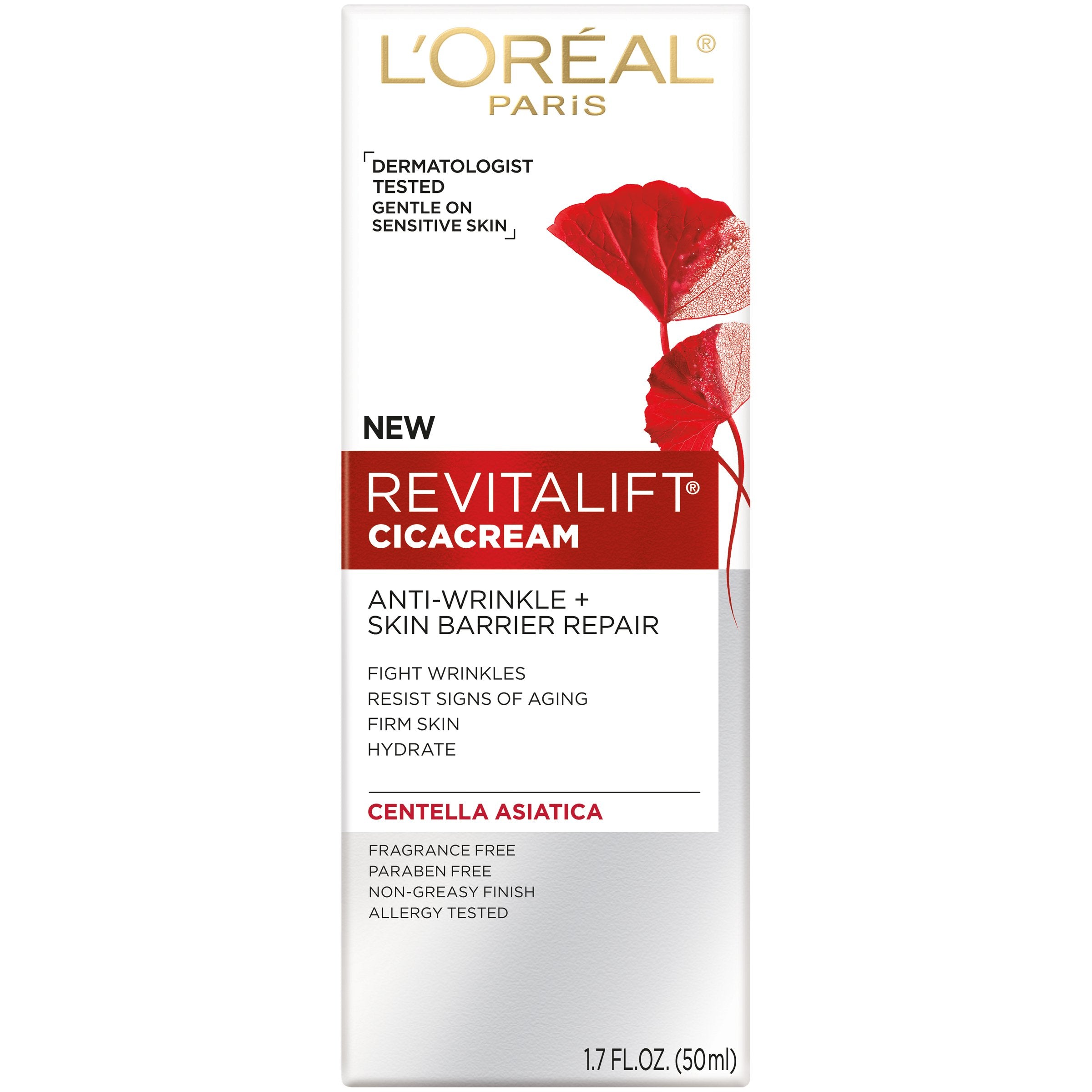 L'Oreal Paris Cicacream cream close-up texture highlighting smooth application benefit