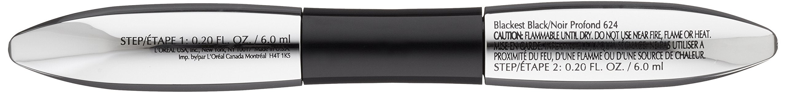 L'Oreal Paris applicator close-up revealing fiber-rich brush for enhanced length and volume