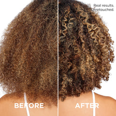 L'Oreal Paris styled color-treated hair after use showing improved manageability