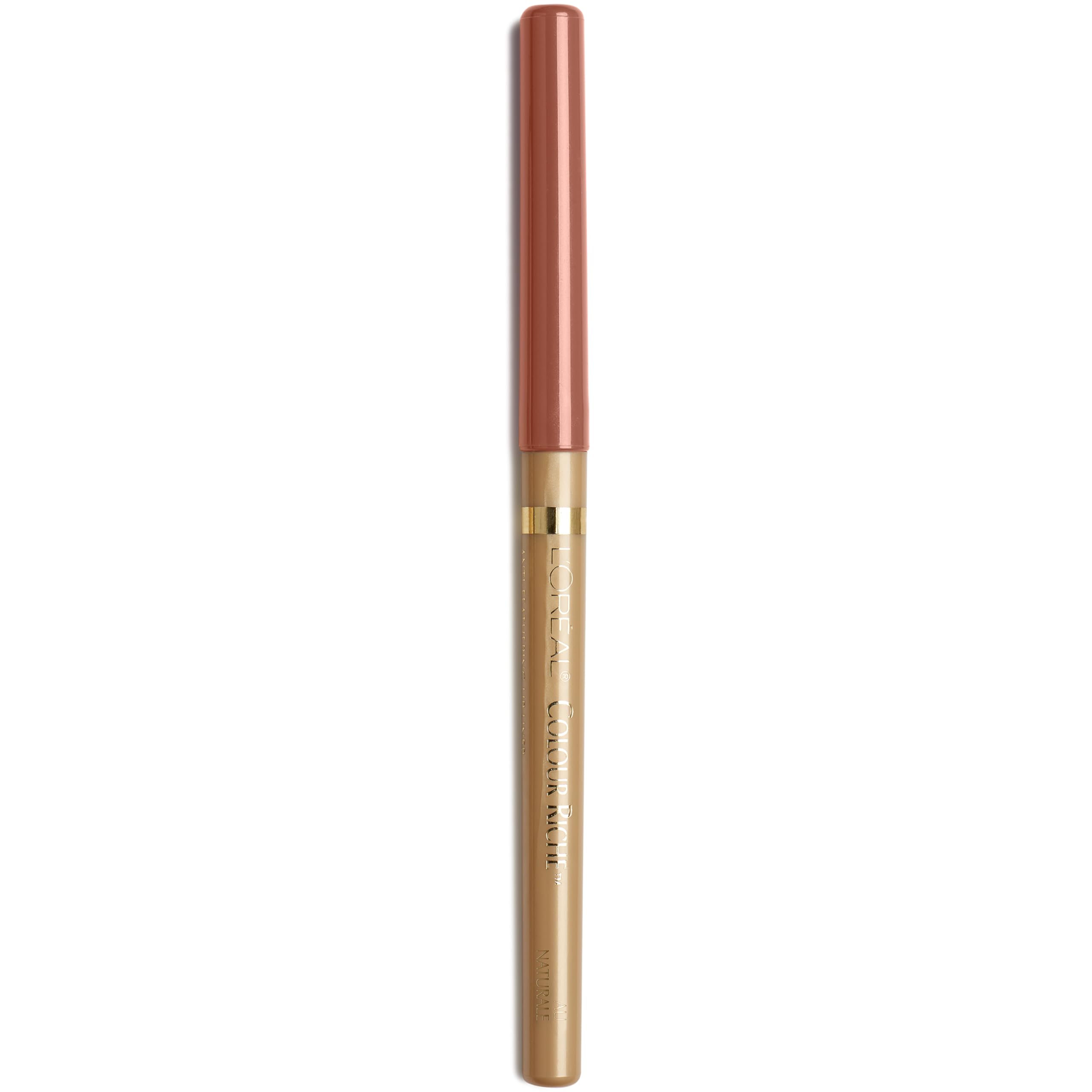 L'Oreal Paris front view of lip liner showing shade and packaging benefit precise definition