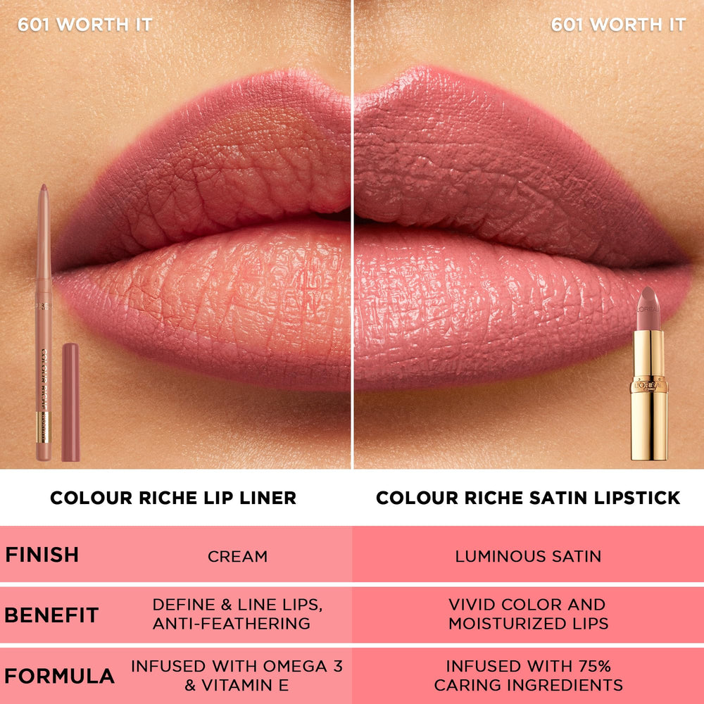 L'Oreal Paris liner styled in neutral makeup scene showing natural finish benefit everyday wear