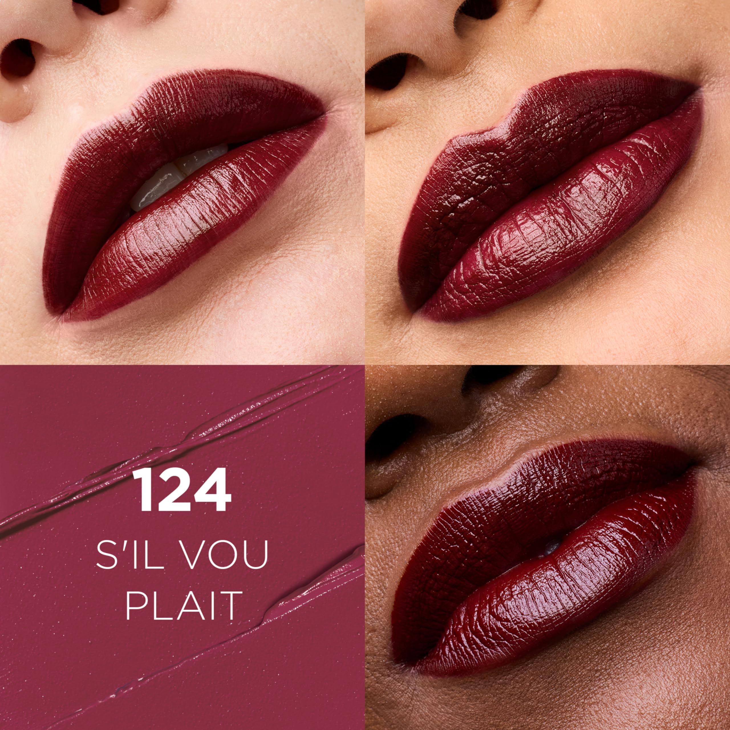 L'Oreal Paris lipstick bullet close-up highlighting creamy texture and smooth application benefit