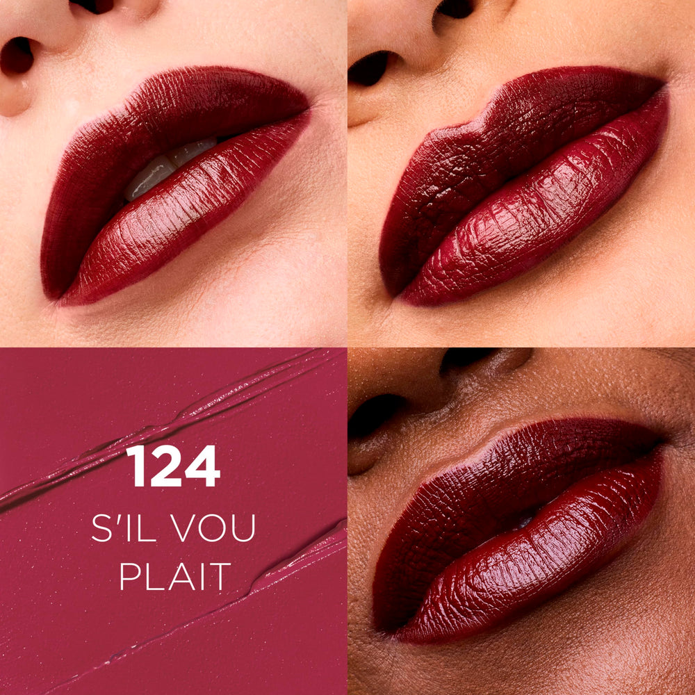 L'Oreal Paris lipstick bullet close-up highlighting creamy texture and smooth application benefit
