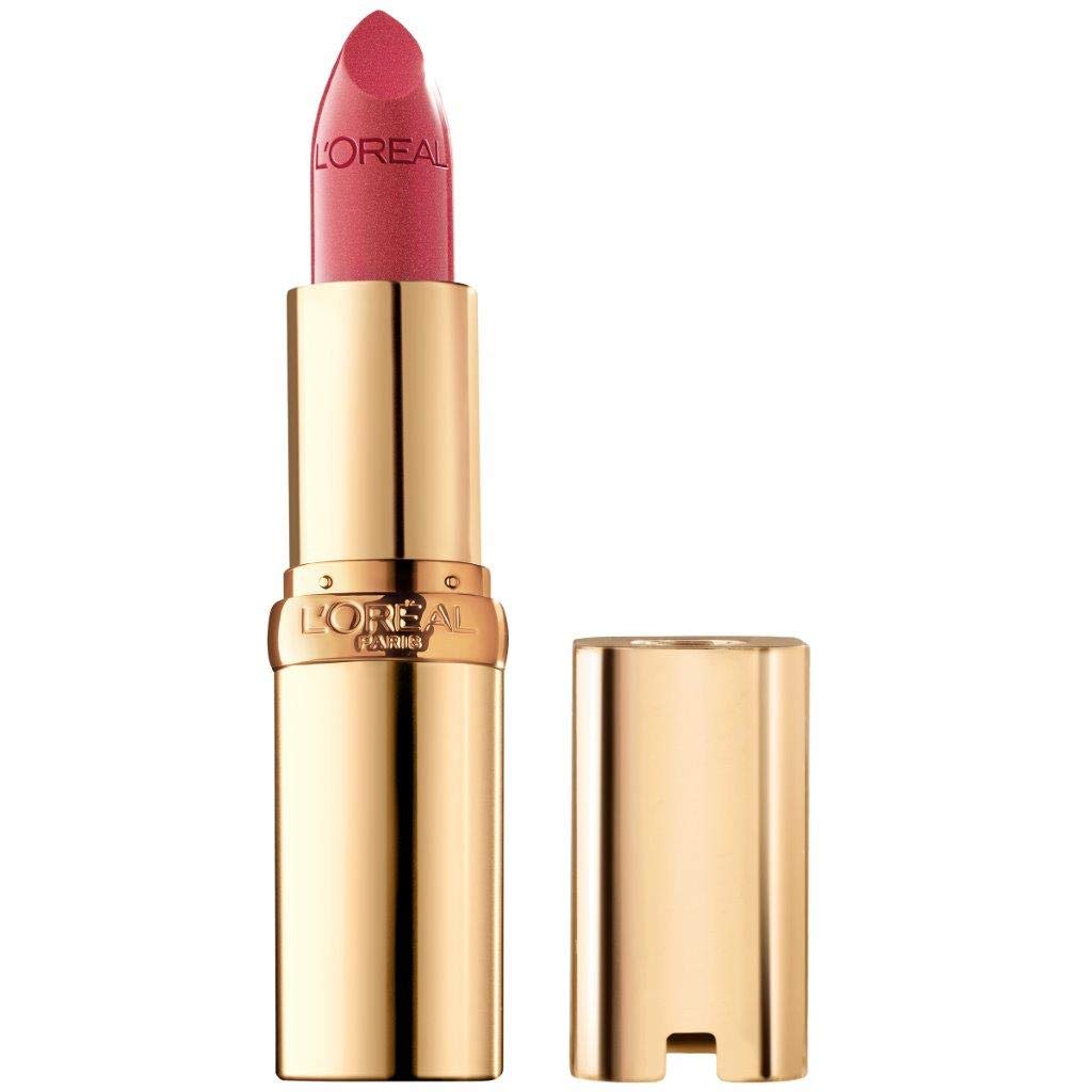 L'Oreal Paris lipstick front packaging showing classic wine shade and satin finish benefit