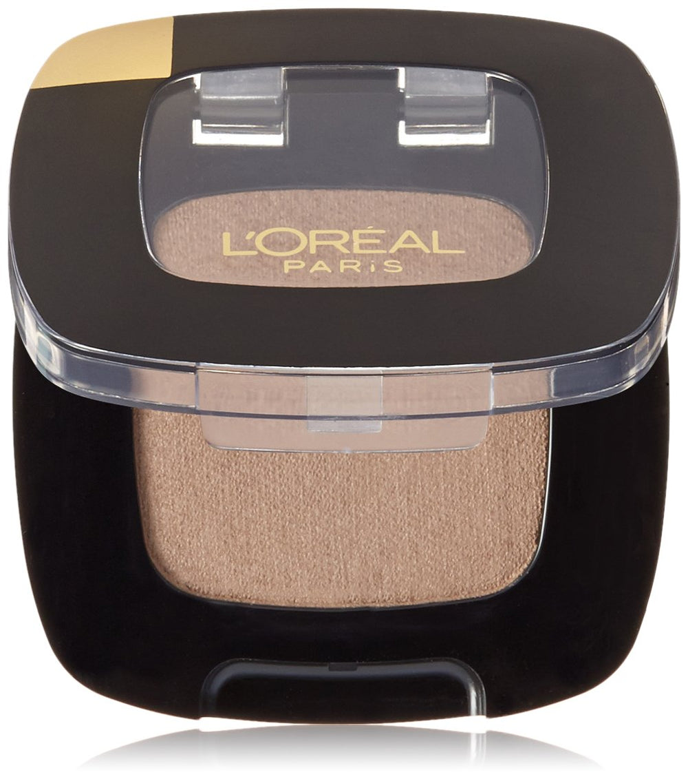 L'Oreal Paris front packaging of Cafe Au Lait mono showing compact and shade, easy everyday use