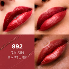L'Oreal Paris open lipstick bullet revealing creamy satin texture