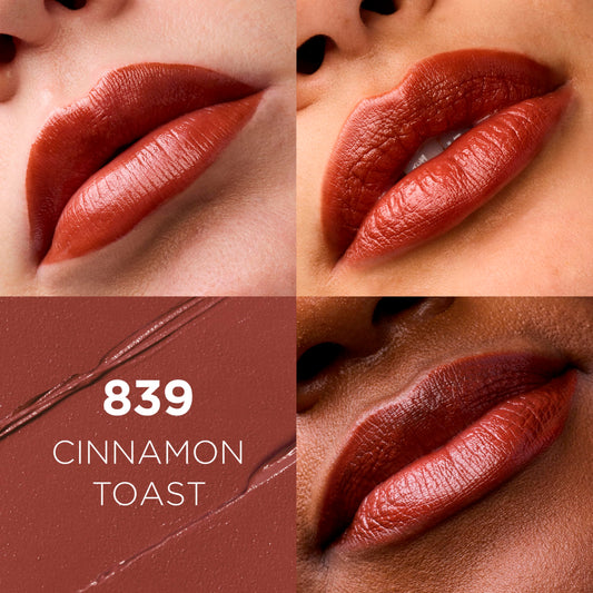 L'Oreal Paris lipstick bullet close-up highlighting creamy texture and smooth application