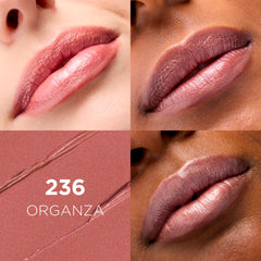 L'Oreal Paris Colour Riche Organza closed lipstick bullet highlighting sleek case and portability