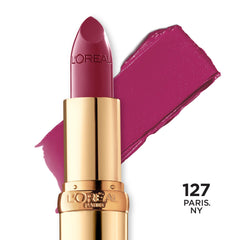 L'Oreal Paris Colour Riche packaging label closeup showing ingredients info