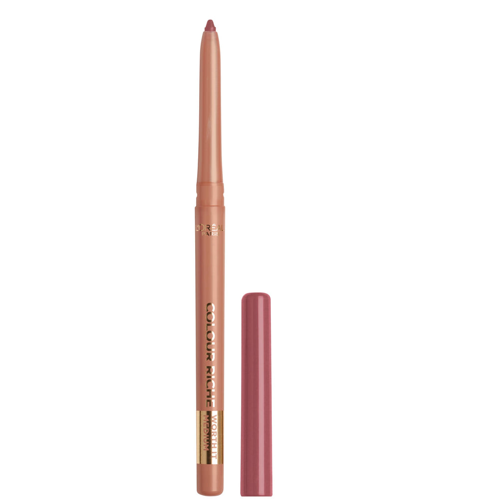 L'Oreal Paris pencil front view showing precise tip and clear shade