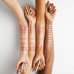 L'Oreal Paris swatch smear showing creamy satin texture and rich coverage