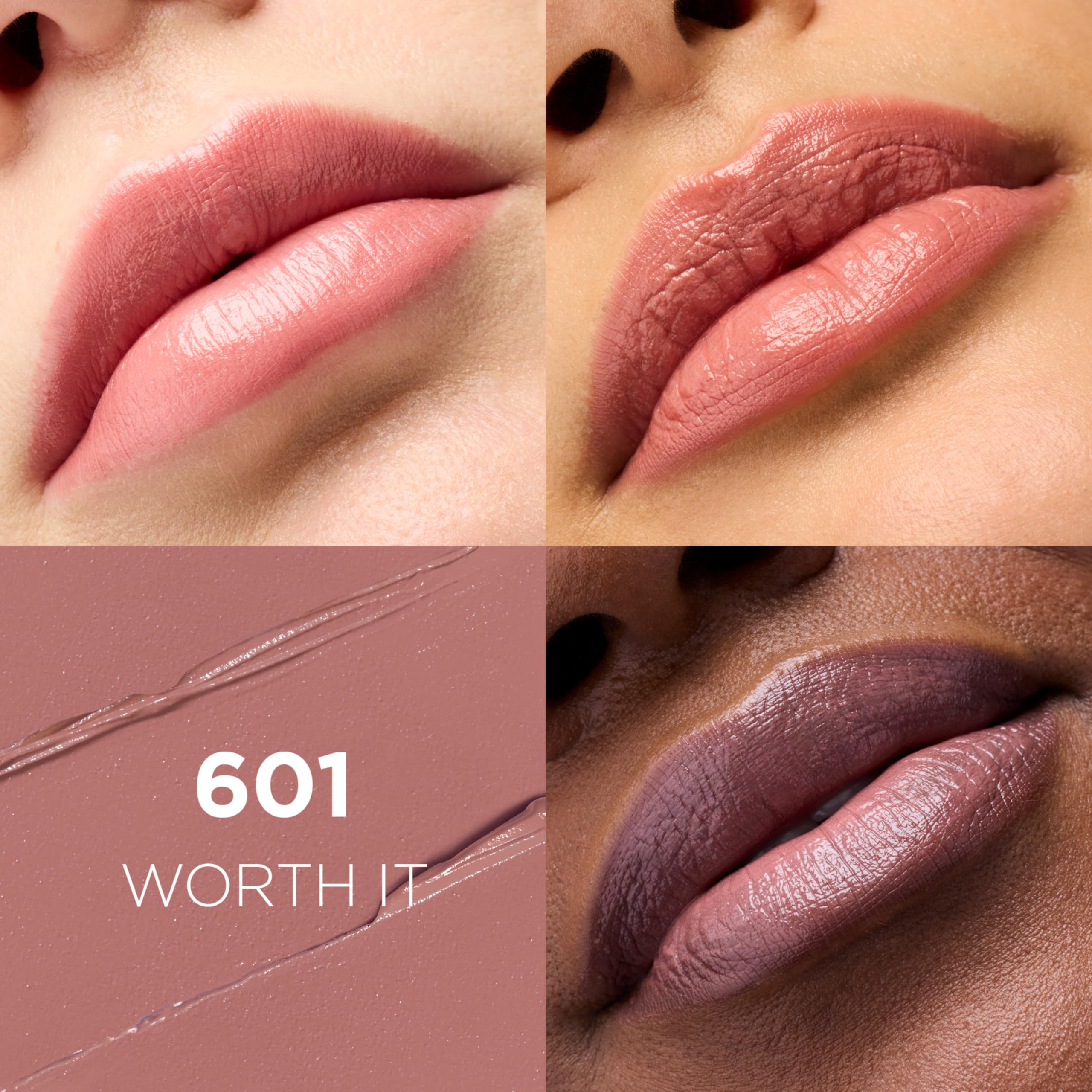 L'Oreal Paris open bullet revealing satin lipstick tip for precise application