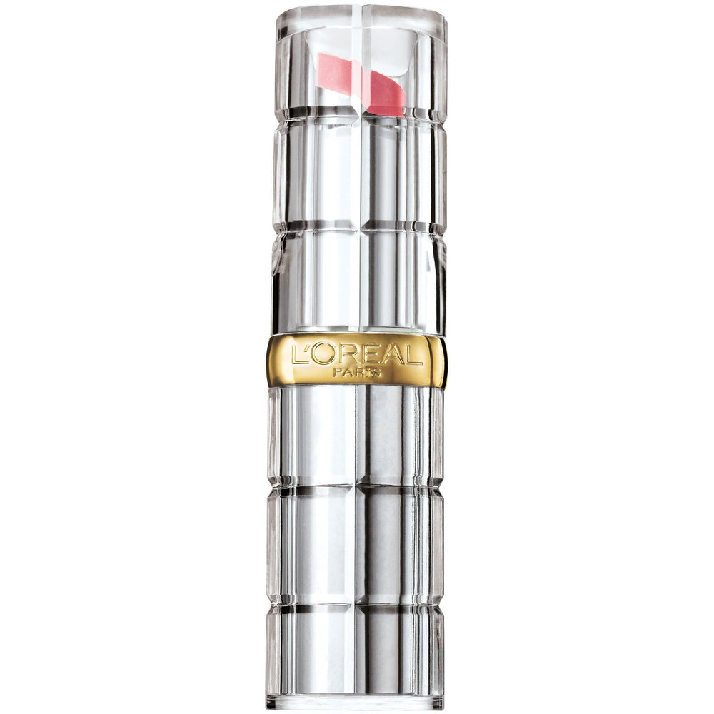 L'Oreal Paris open lipstick bullet texture highlighting creamy glossy finish