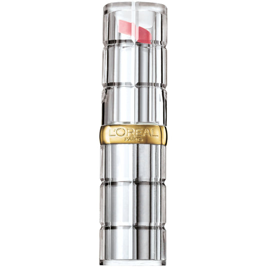 L'Oreal Paris open lipstick bullet texture highlighting creamy glossy finish