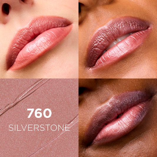L'Oreal Paris open lipstick bullet showing creamy texture and smooth glide