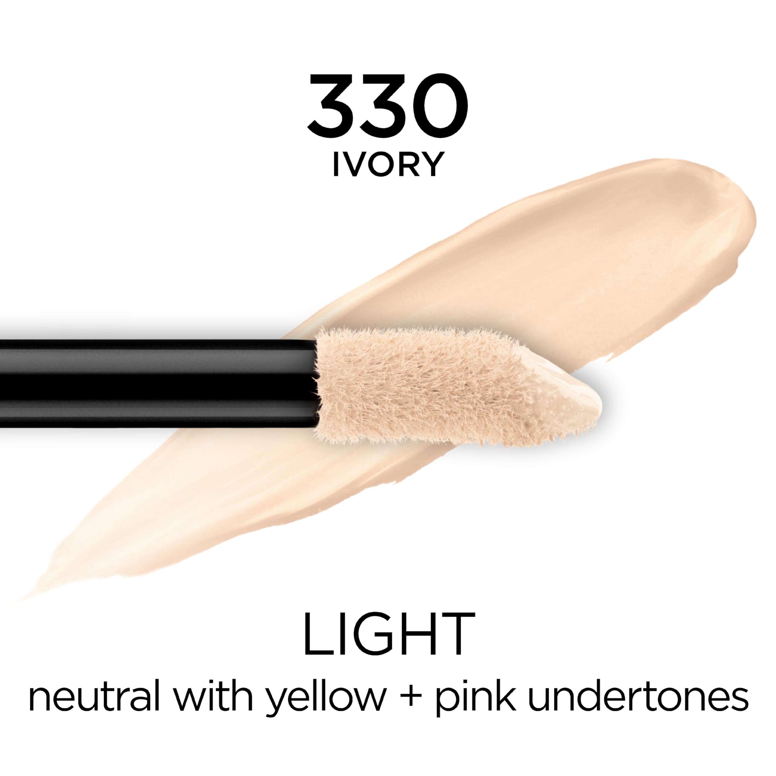 L'Oreal Paris concealer applicator close-up demonstrating efficient product pickup