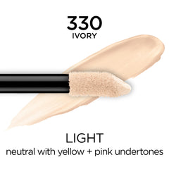 L'Oreal Paris concealer applicator close-up demonstrating efficient product pickup