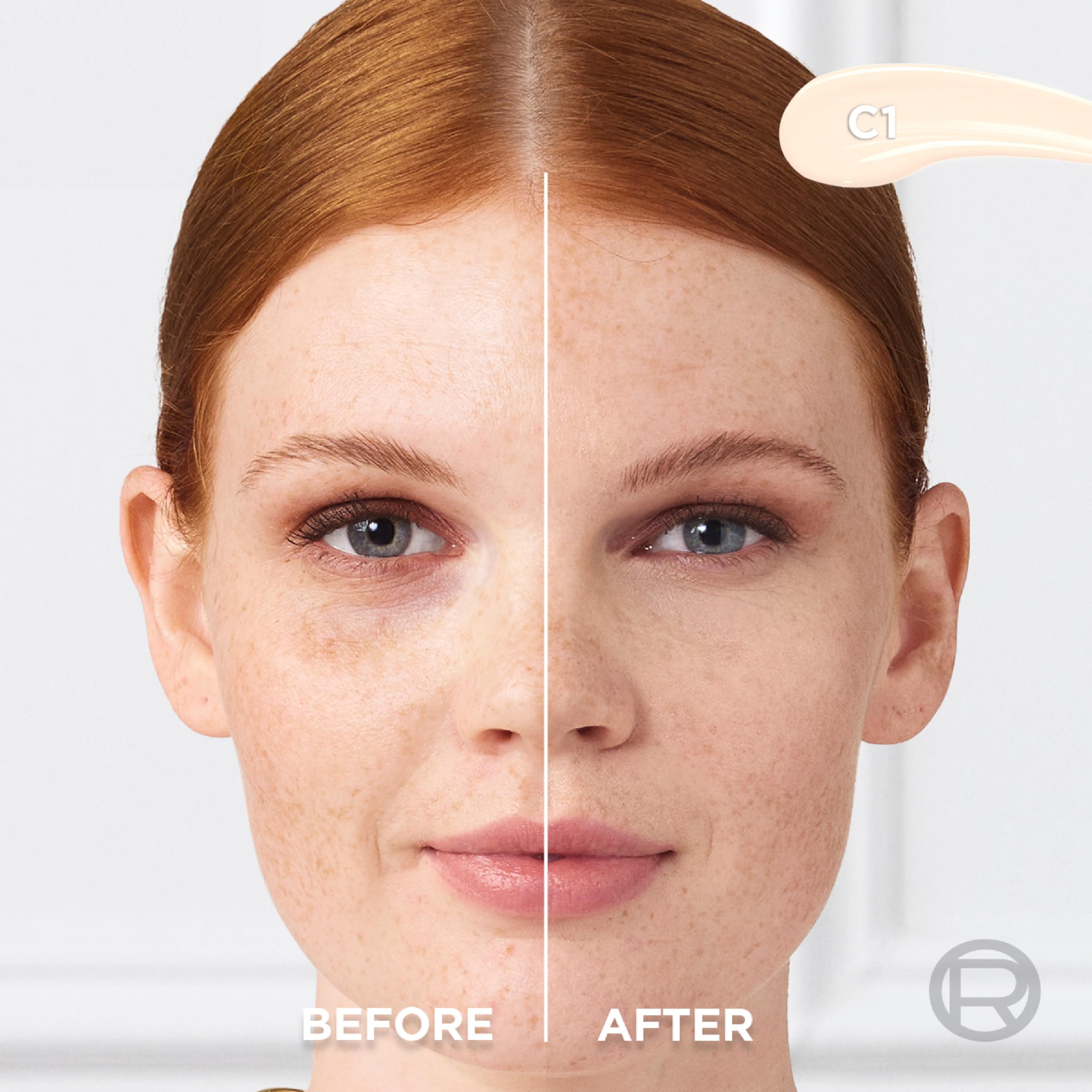L'Oreal Paris close-up of flat-tip applicator for precise one-swipe coverage