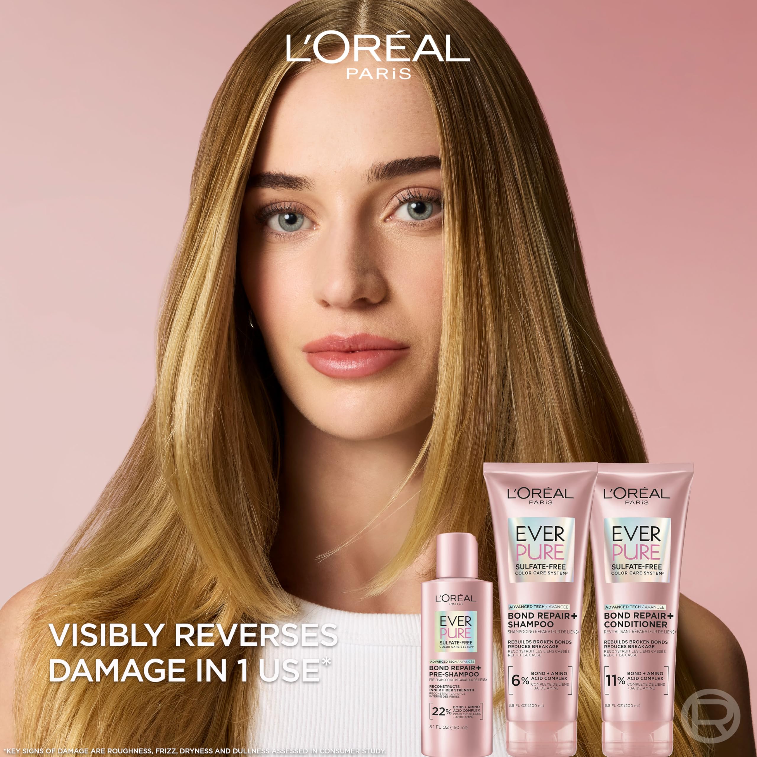 L'Oreal Paris close-up label view highlighting ingredient benefits