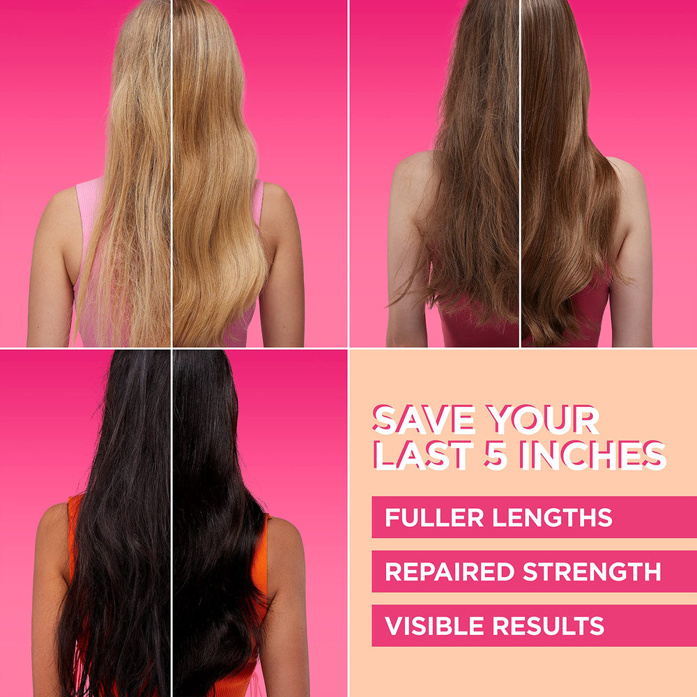 L'Oreal Paris rinsed long hair showing smoother, detangled finish and visible improvement benefit