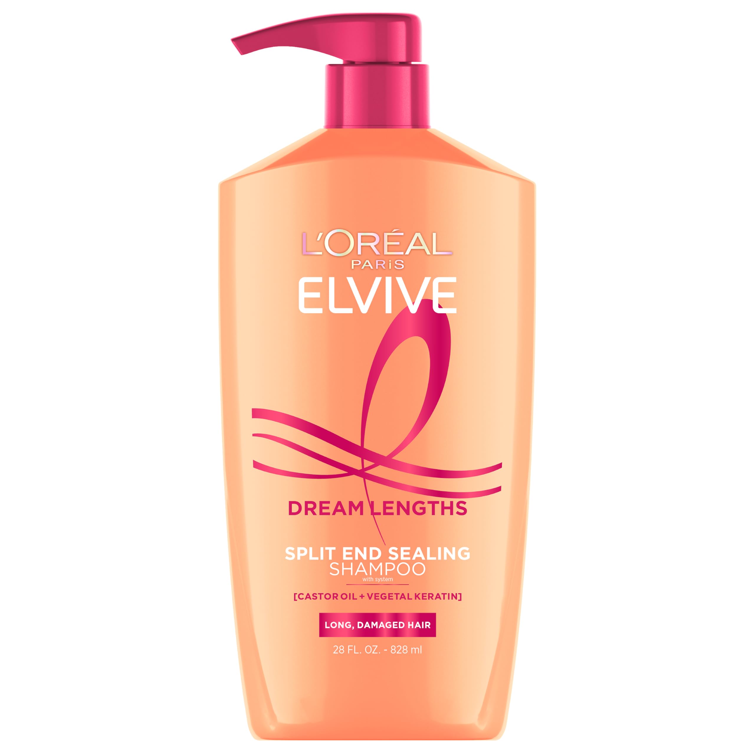 L'Oreal Paris Elvive front bottle showing label and size benefit