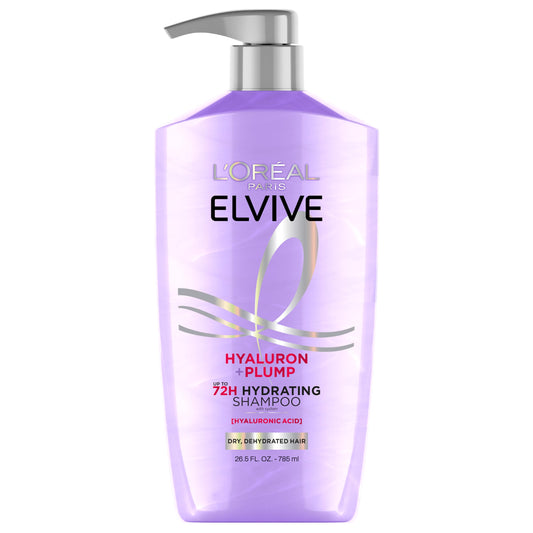 L'Oreal Paris front bottle view showing hydrating shampoo for fuller hair