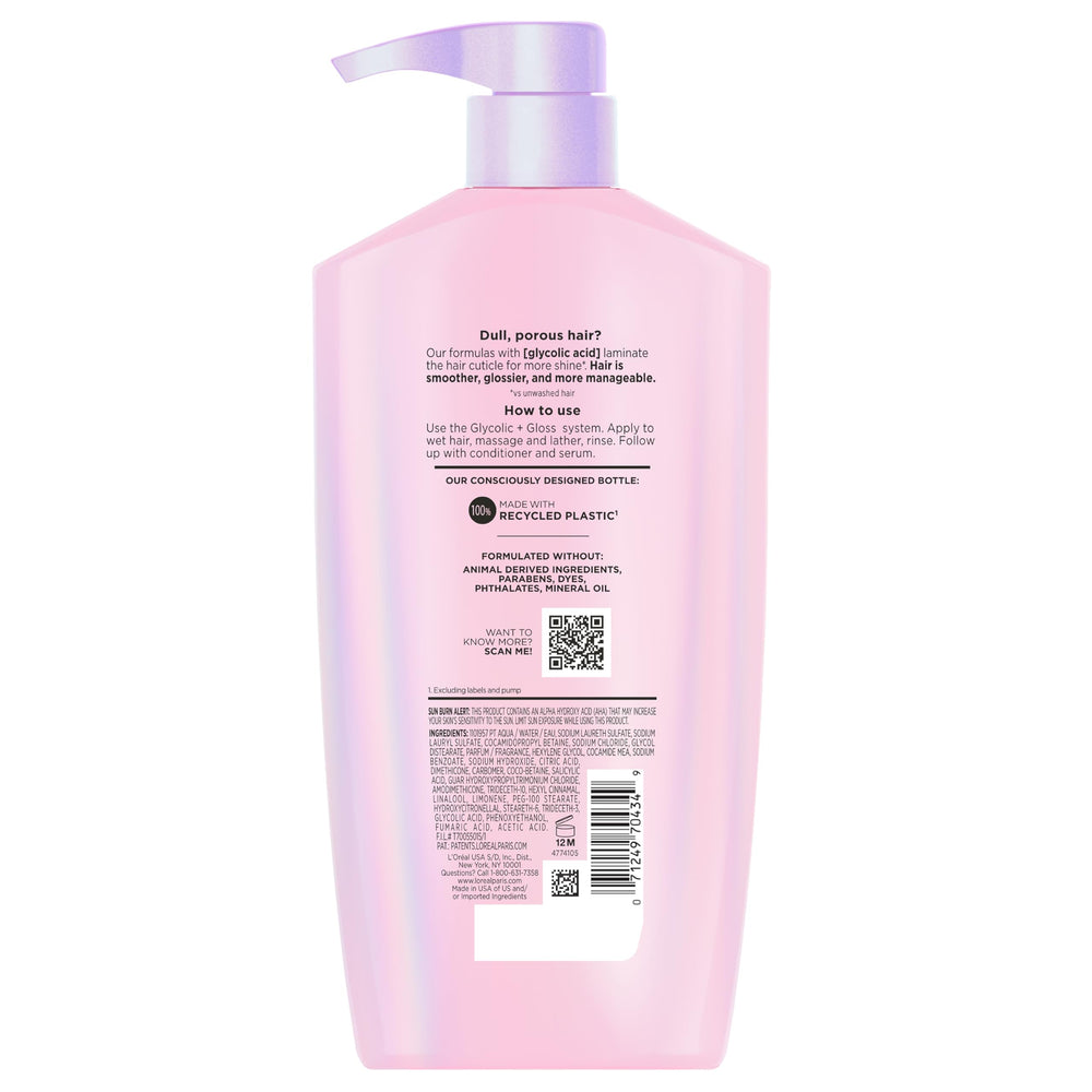 L'Oreal Paris Elvive displayed on bathroom shelf in a styled routine setting