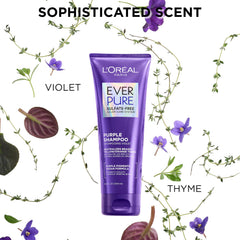 L'Oreal Paris EverPure before-and-after highlighting reduced brassiness