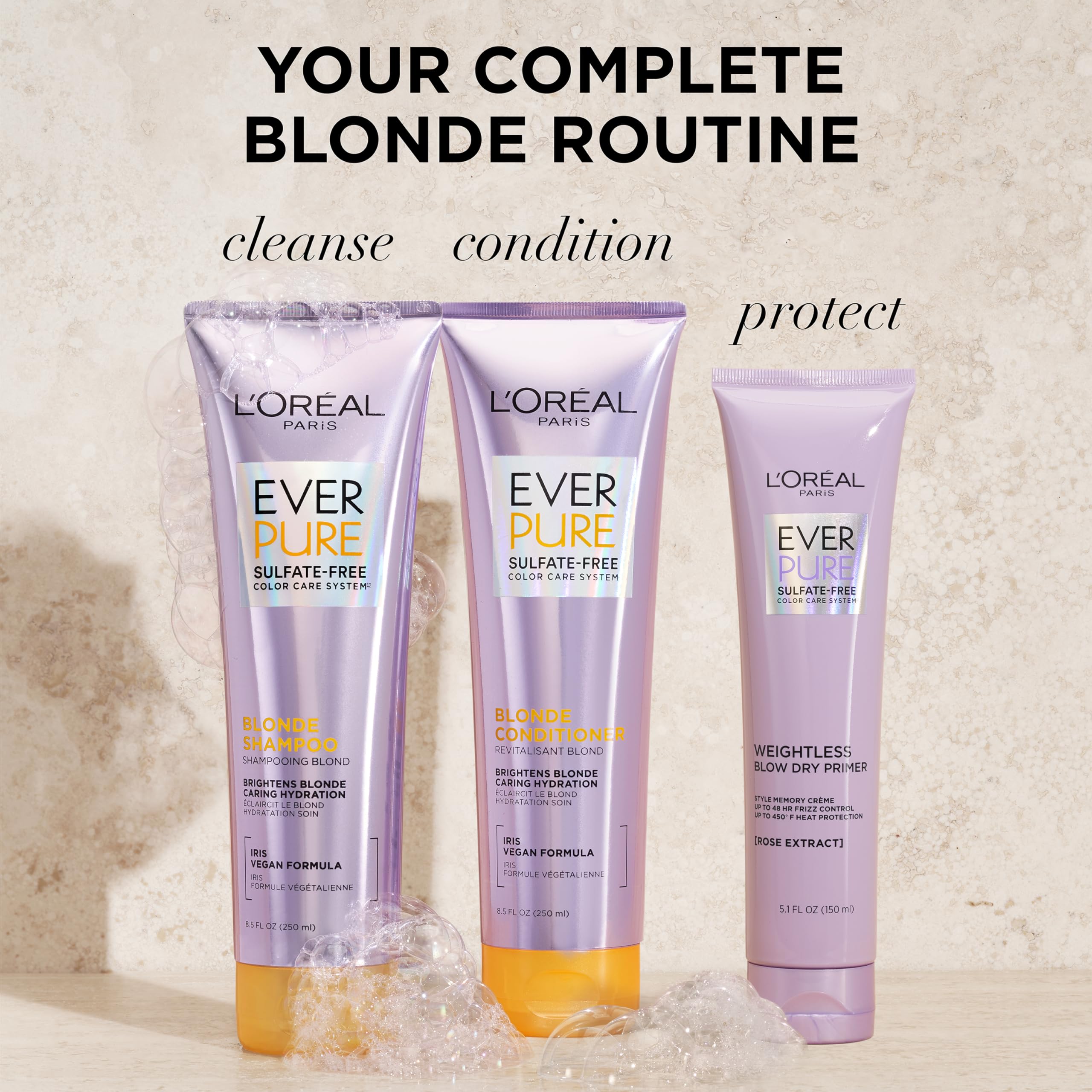 L'Oreal Paris EverPure Blonde cream on hand showing conditioning benefit