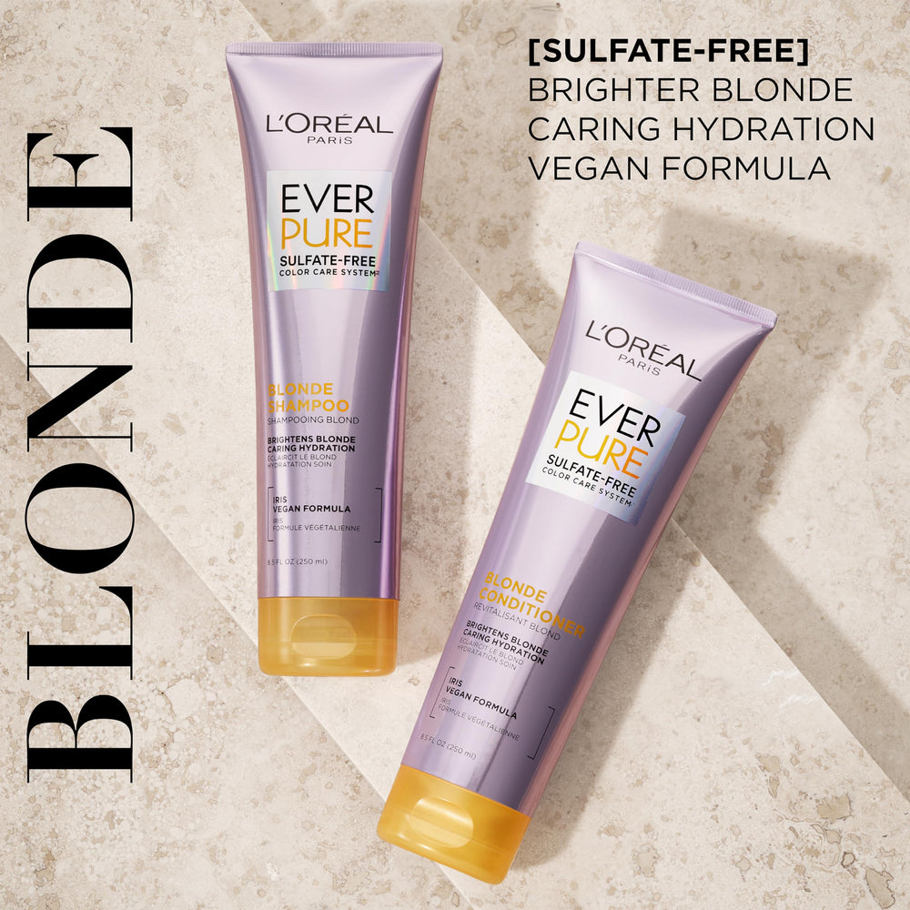 L'Oreal Paris EverPure Blonde creamy texture pouring for hydration