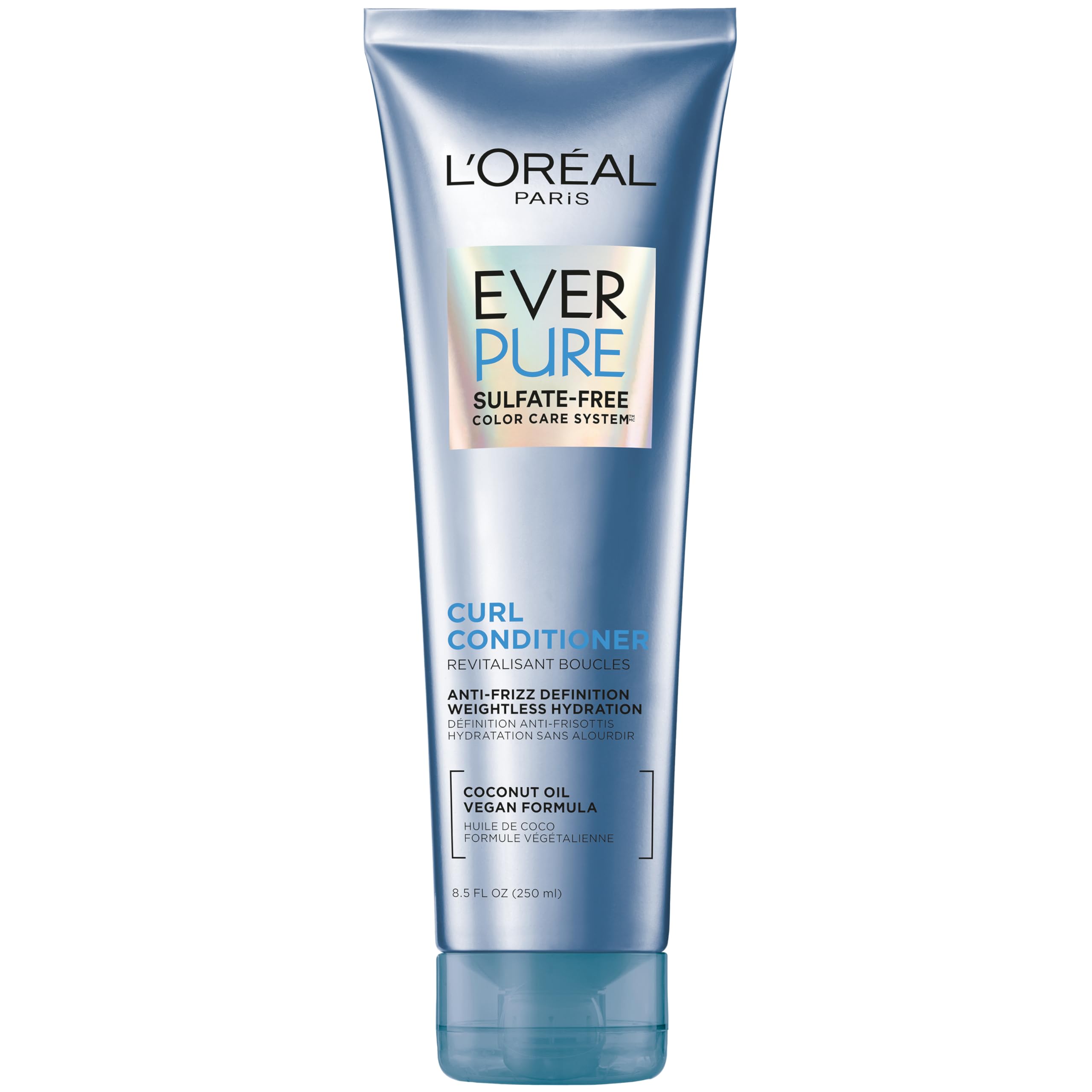 L'Oreal Paris front bottle showing label and benefits for defined curls