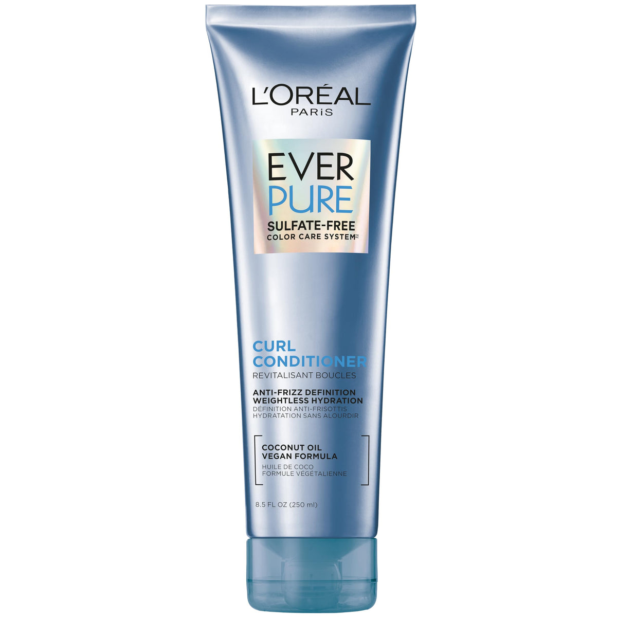 L'Oreal Paris front bottle showing label and benefits for defined curls