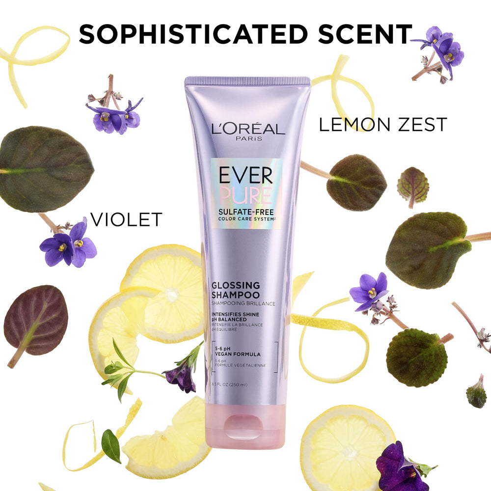 L'Oreal Paris bottle on bathroom shelf conveying an at-home salon treatment benefit