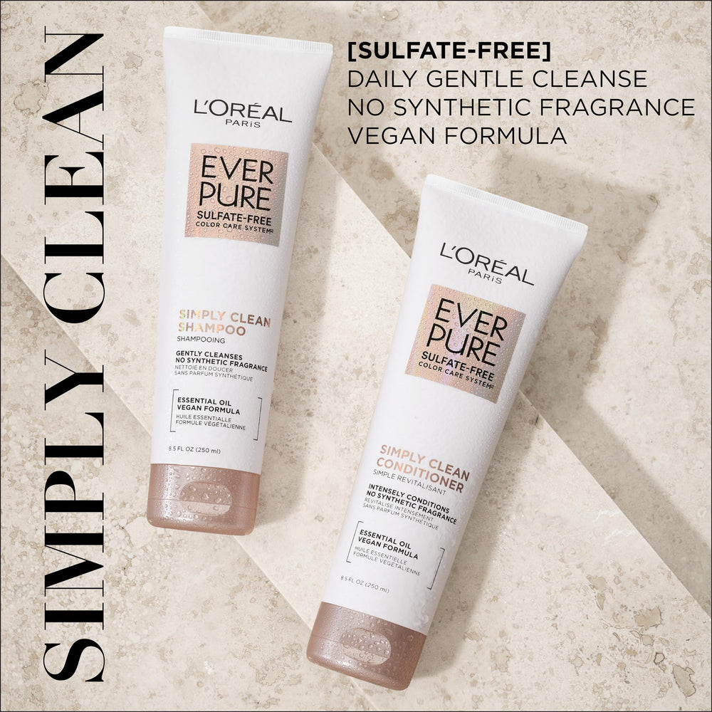 L'Oreal Paris EverPure pump dispensing foam, showcasing gentle rich lather