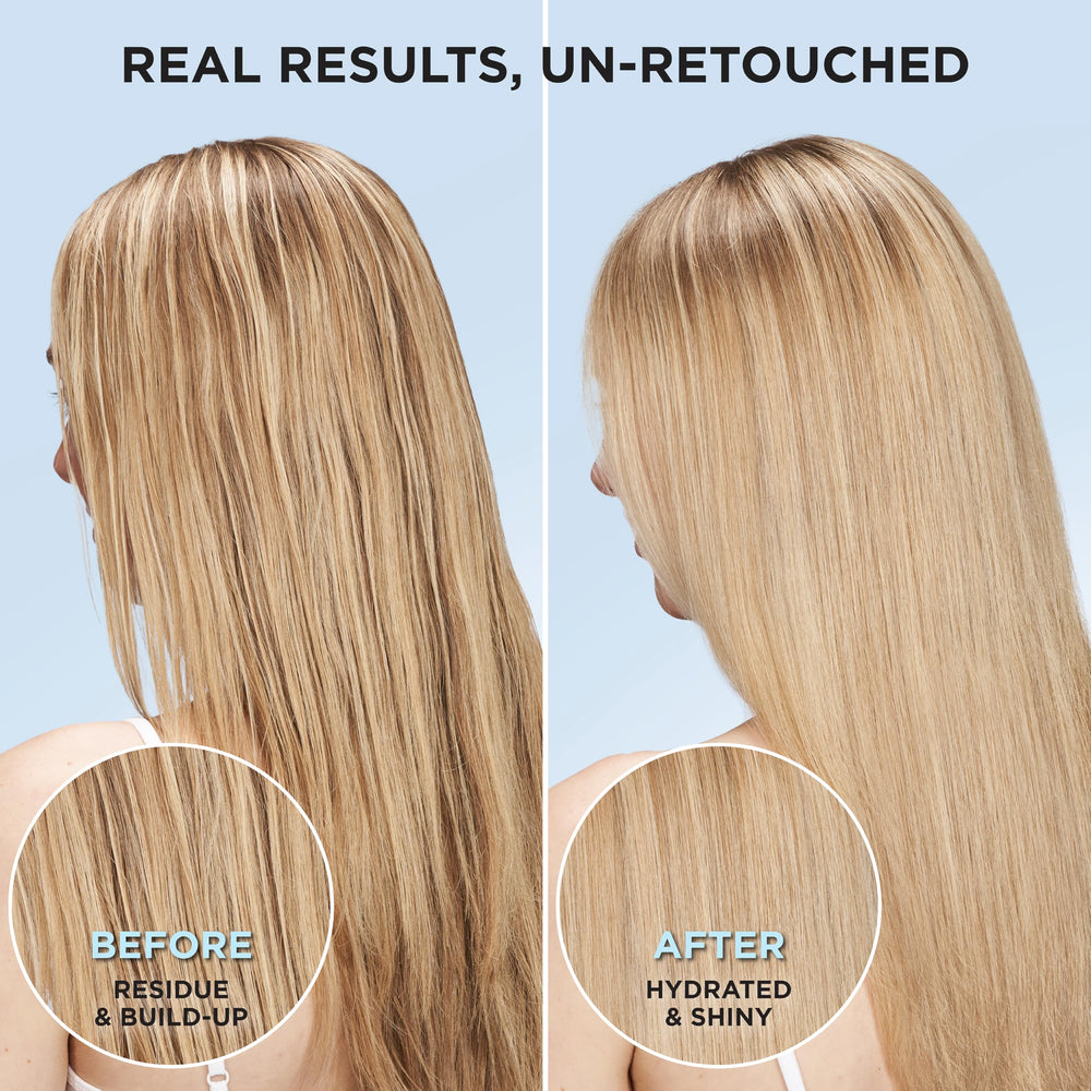 L'Oreal Paris creamy conditioner texture demonstrating moisturizing slip