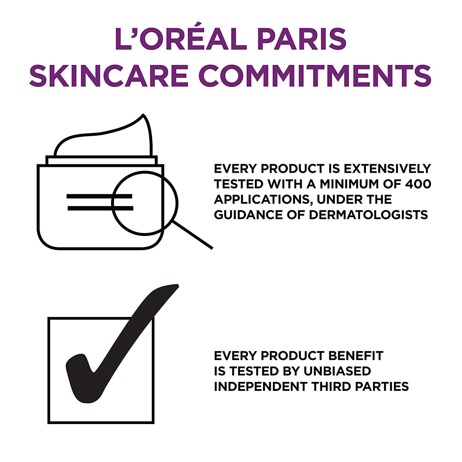 L'Oreal Paris before and after eye area comparison showing visible smoothing