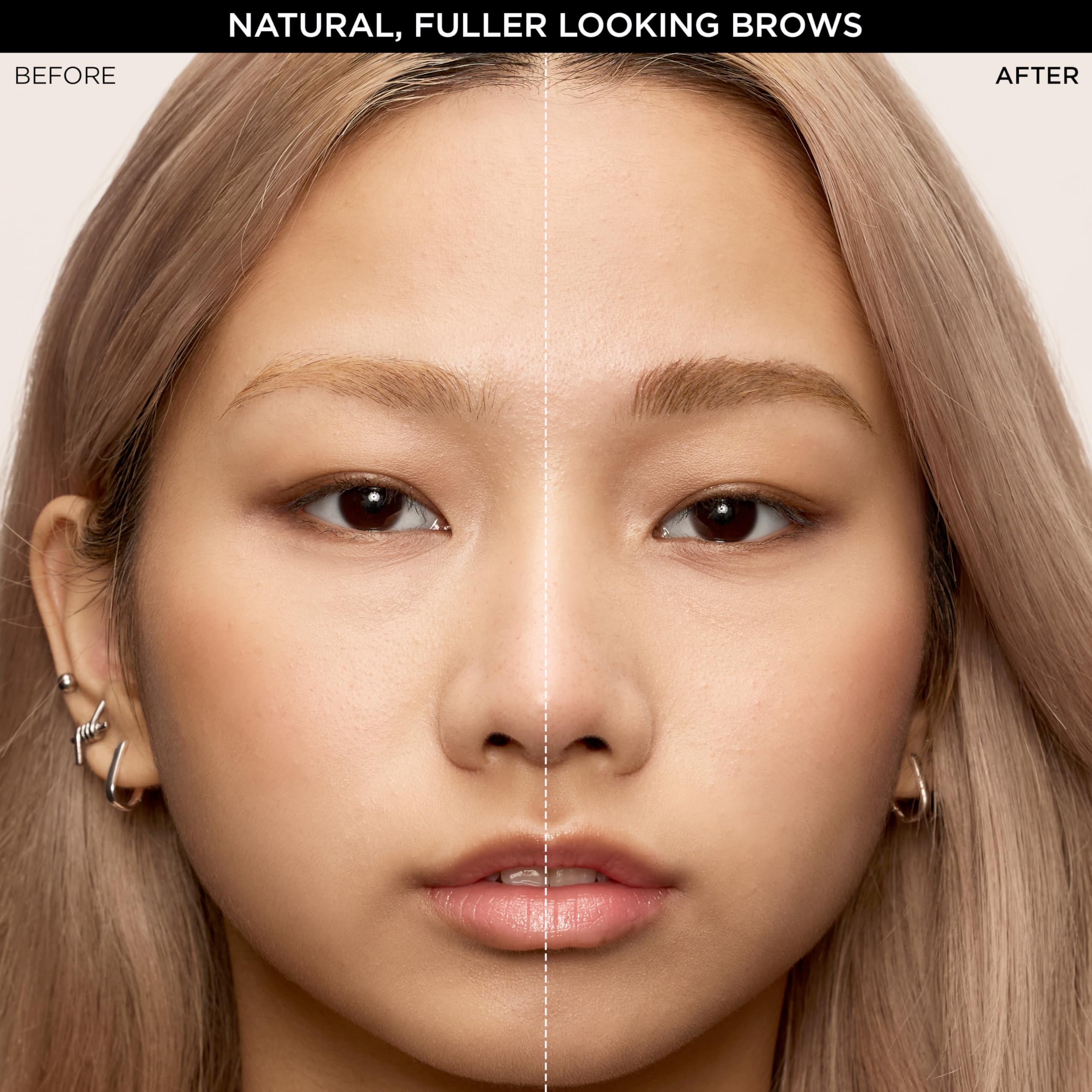 L'Oreal Paris fine ink stroke sample demonstrating natural hair effect