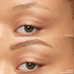 L'Oreal Paris pen on vanity with brush and mirror showing everyday styling use