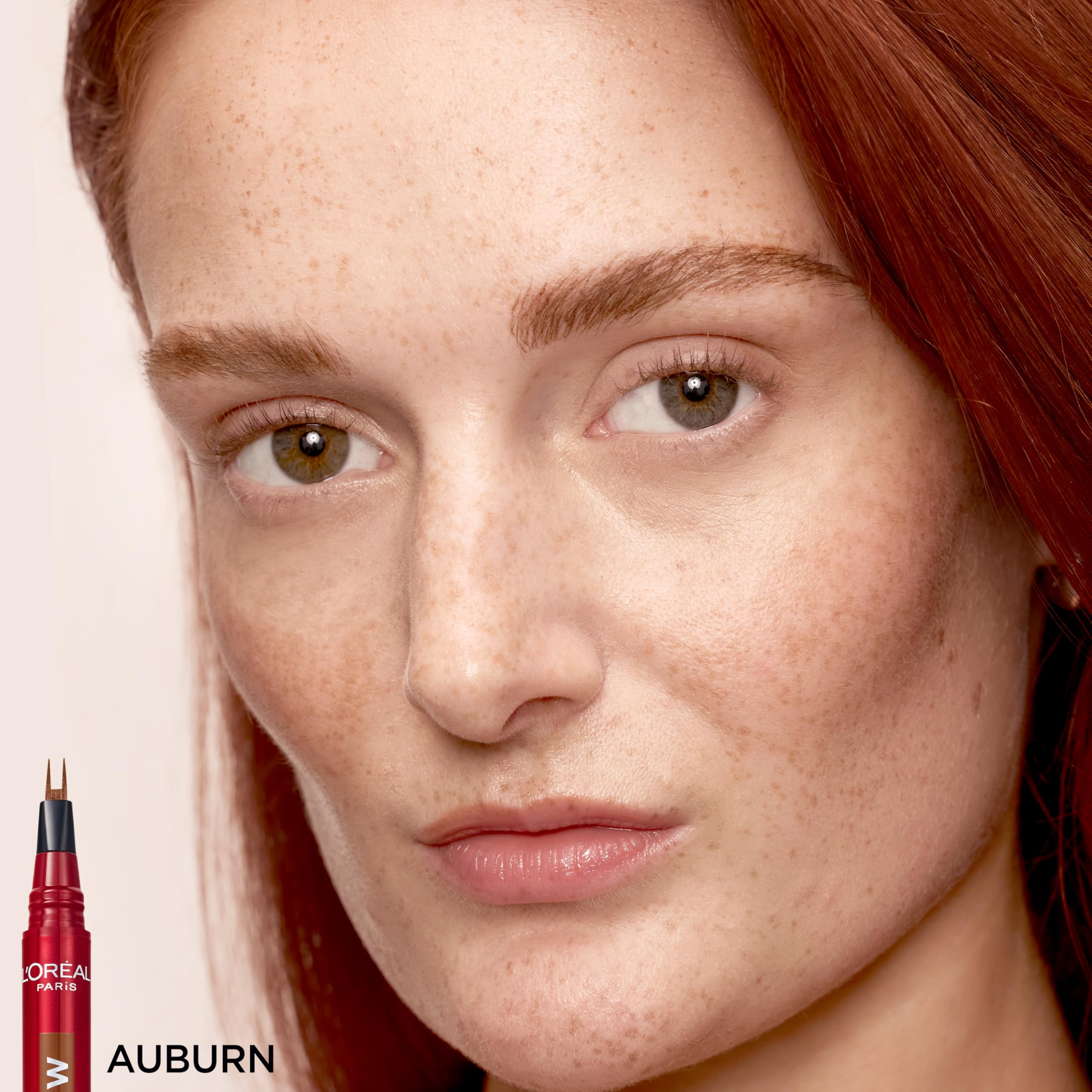L'Oreal Paris faux brow packaging and ingredients label showing product information and usage tips