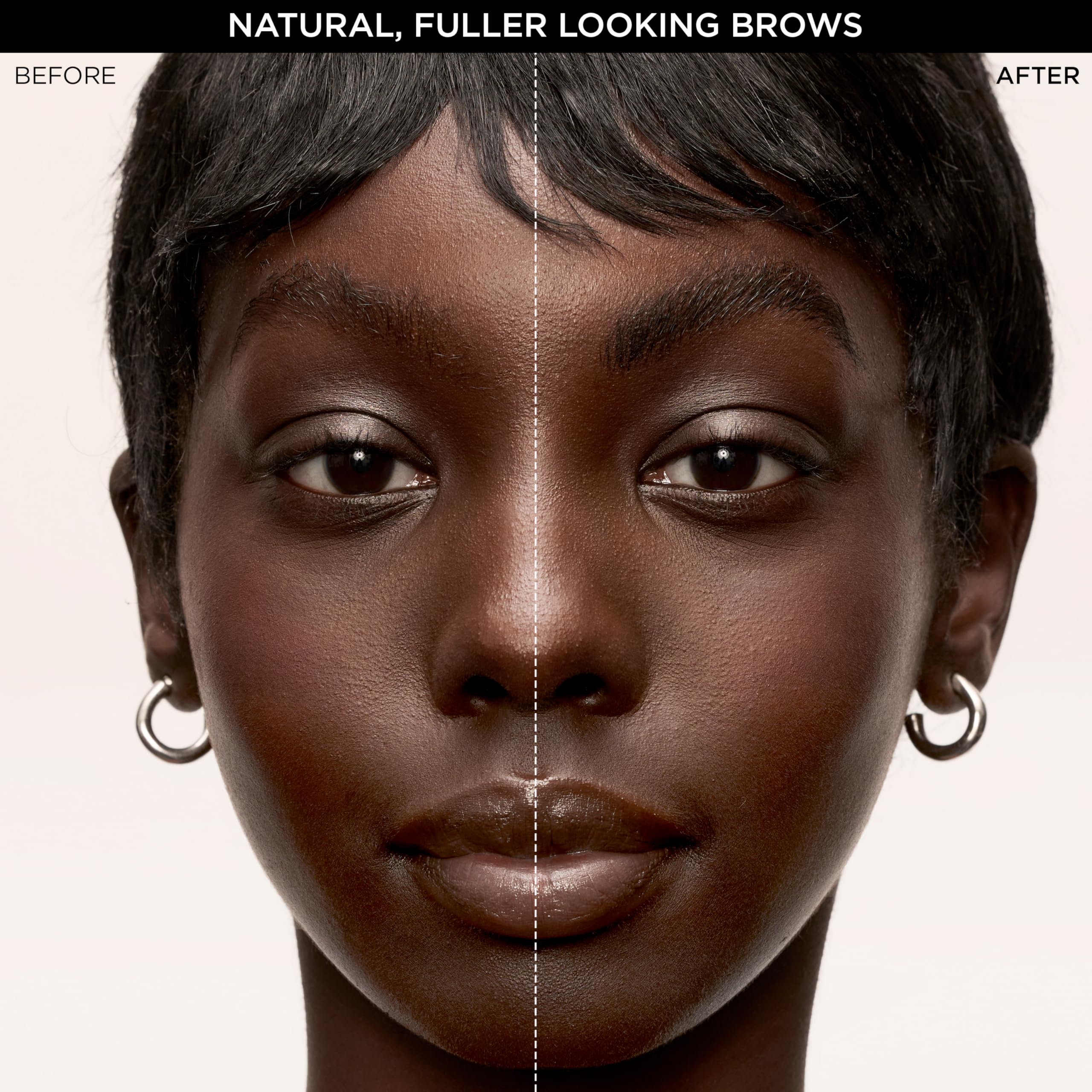L'Oreal Paris demo strokes on skin showing realistic brow hair effect and natural finish