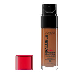 L'Oreal Paris foundation bottle front view showing shade and branding benefit longwear