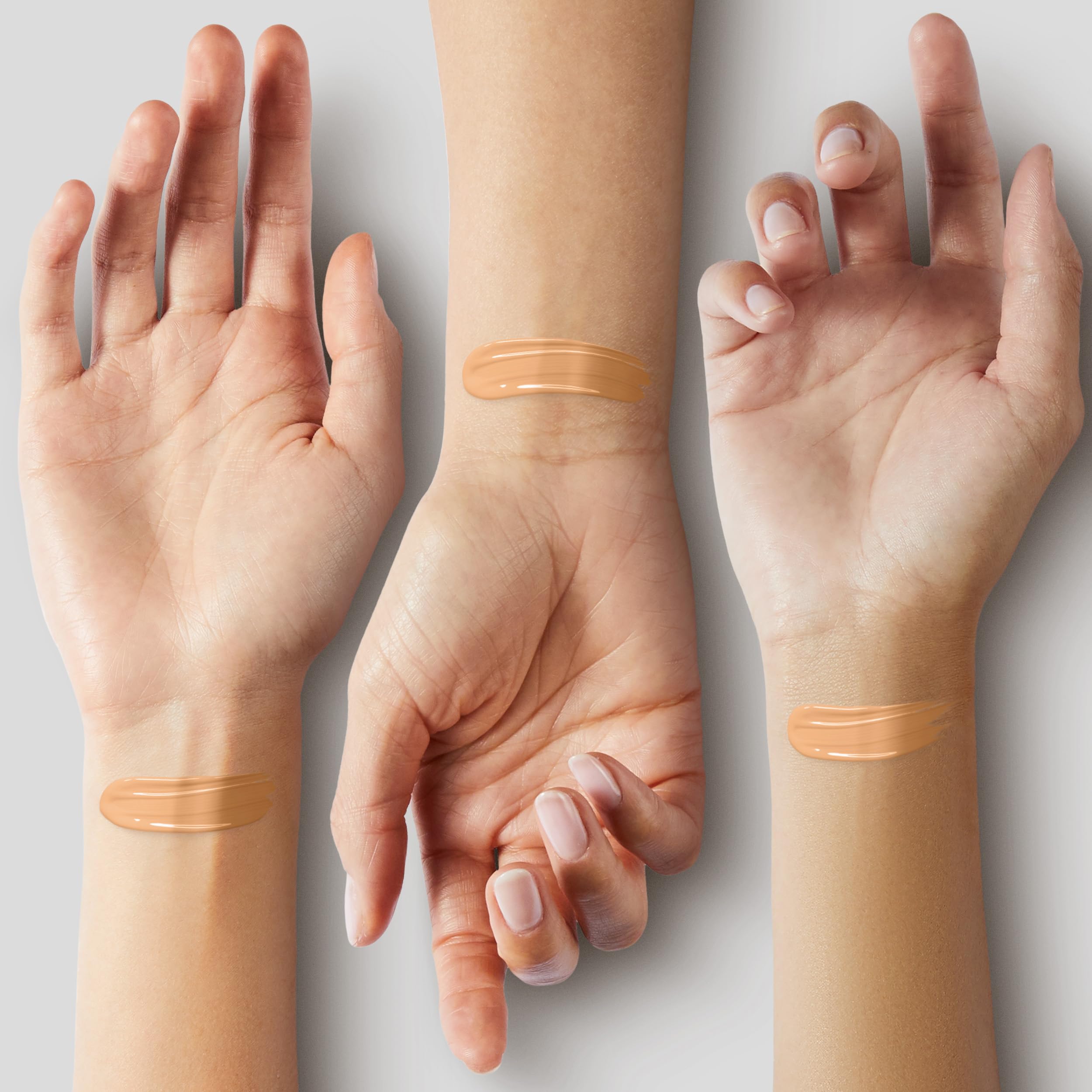 L'Oreal Paris Fresh Beige W4.5 swatches on arm showing blendable coverage benefit