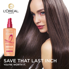 L'Oreal Paris clear serum texture on fingers showing lightweight slip