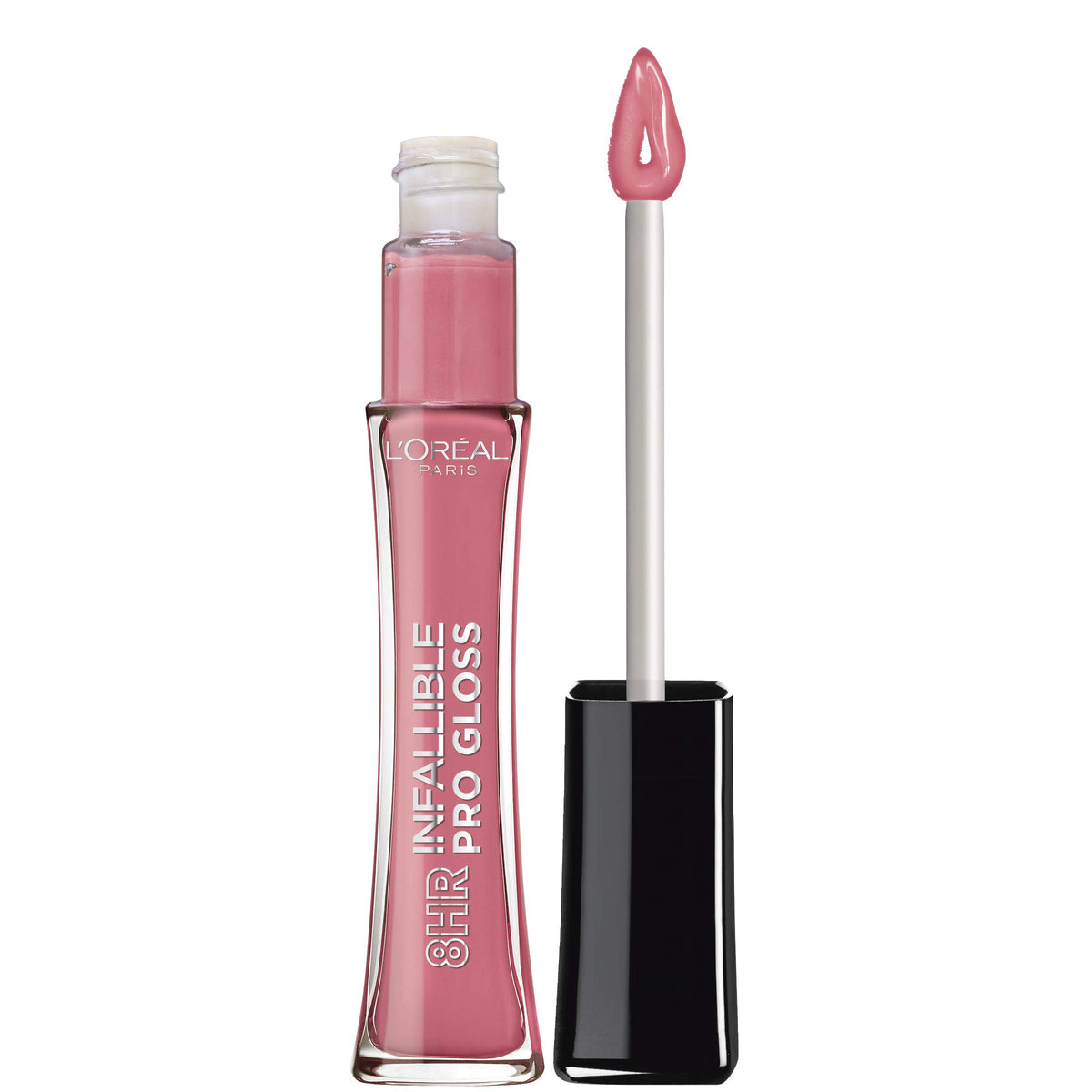 L'Oréal Paris front packaging showing Nightfall Rose shade and glossy finish benefit